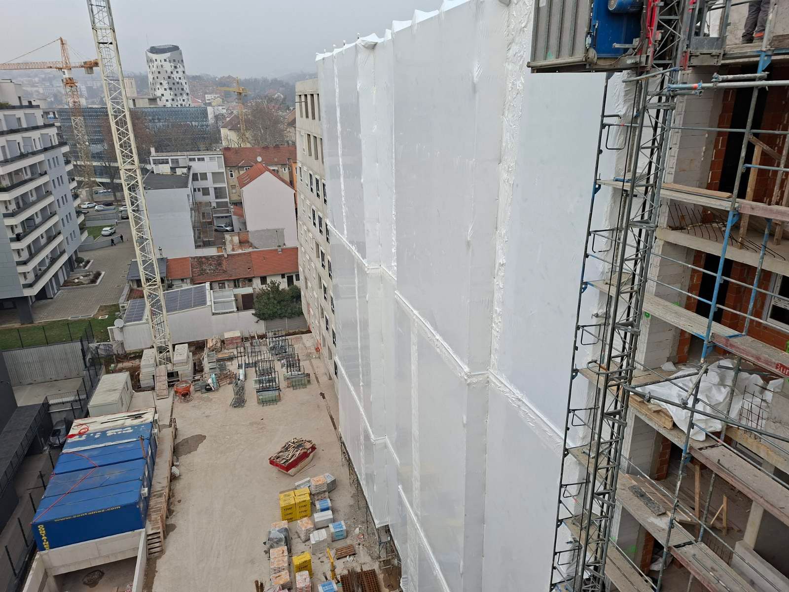 Winter Shrink Wrap Scaffold Protection